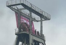 Knurów: Protest aktywistów na terenie kopalni Szczygłowice. Służby w gotowości