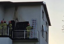 Paniówki: Pożar elewacji budynku mieszkalnego w Paniówkach. Strażacy sprawdzili budynek kamerą termowizyjną