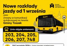 Gmina Toszek: 🚌 Zmiany w komunikacji autobusowej w Gminie Toszek od 1 września!